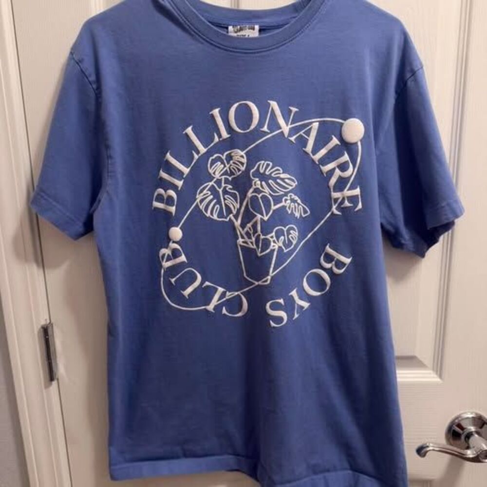 (2018-2022) BBC Monstera Plant Arch Logo Tee - Periwinkle - L